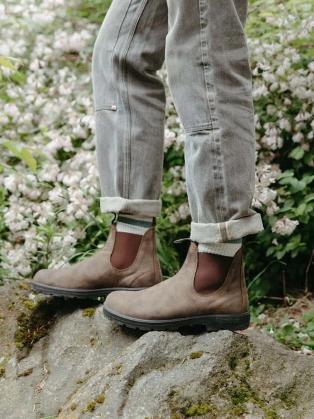 Blundstone Men’: Chelsea Boots in Olive Brown - Pull-On Leather Slip-Ons Size 9